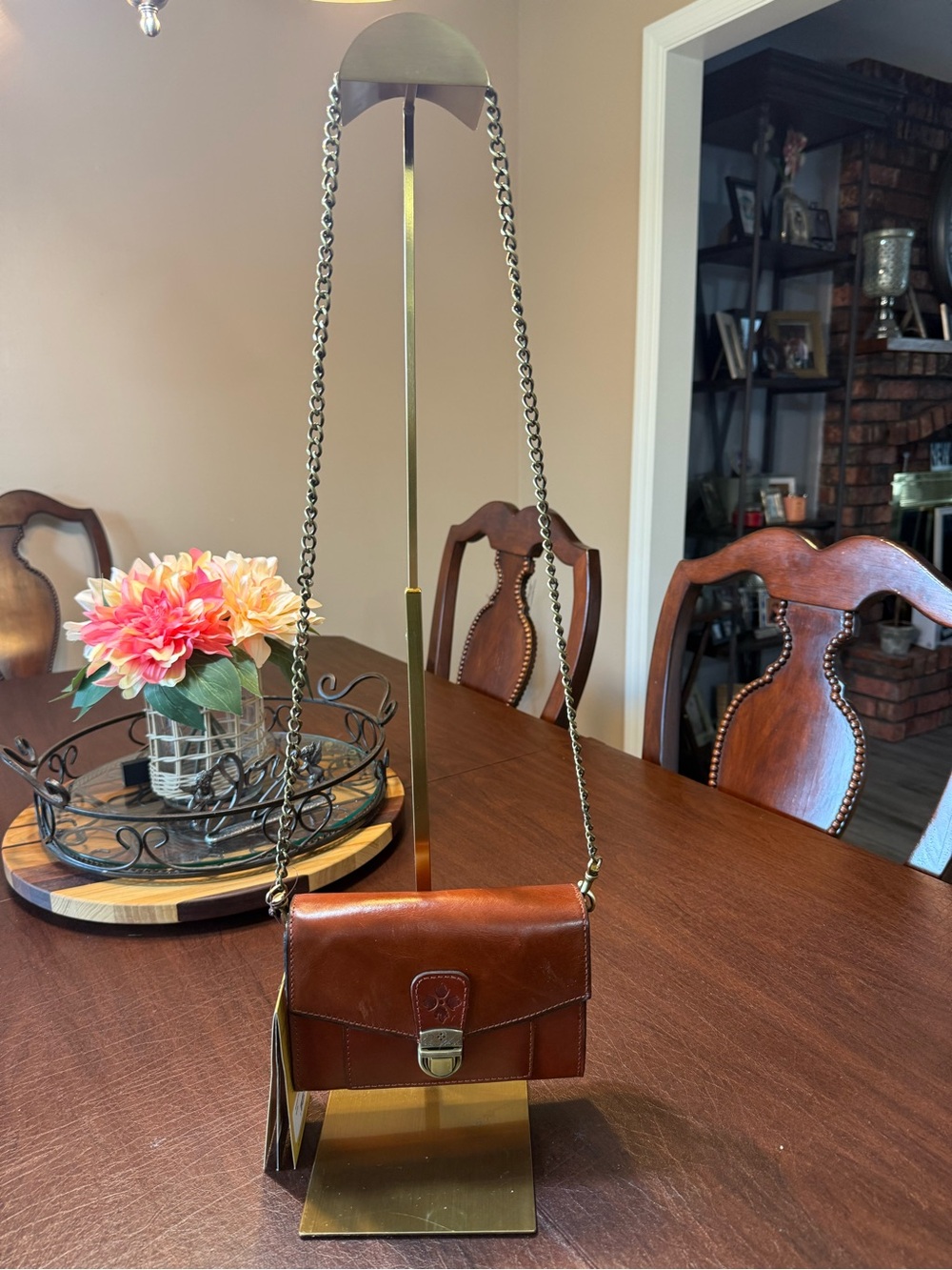 NWT  Patricia Nass, leather Bishop belt bag, color, cinnamon cross body bag